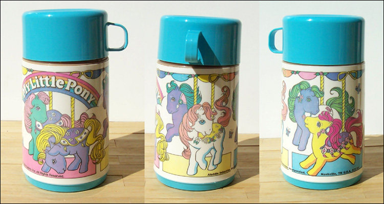 My Little Pony Lunch Box with Thermos Vintage 1987 Peek-A-Boo Baby Pon